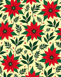 Red Poinsettia Scarlet Leaf Arrangement Rug