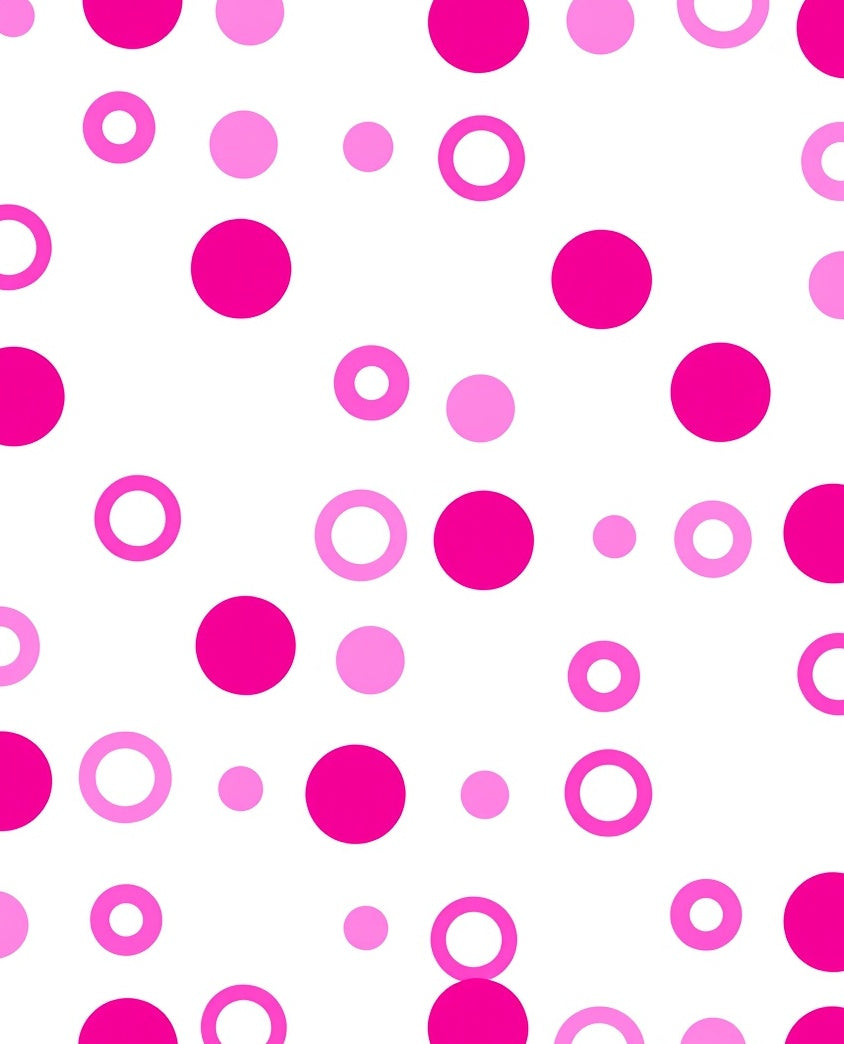 Pink Polka Dot Circles Rug