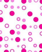 Pink Polka Dot Circles Rug