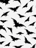 Black Bat Silhouette Scatter Rug