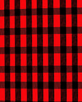 Bold Red Black Gingham Check Rug
