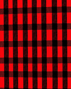 Bold Red Black Gingham Check Rug