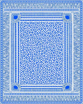 Bold Blue Leopard Bordered Rug