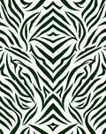 Dark Emerald Abstract Zebra Stripes Rug