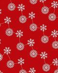 Crimson Snowflake Medallion Garland Rug