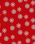 Crimson Snowflake Medallion Garland Rug