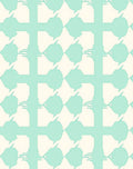 Mint And Cream Geometric Overlay Rug