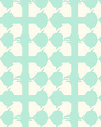 Mint And Cream Geometric Overlay Rug