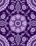 Ornate Purple Mandala Floral Rug