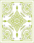 Art Nouveau Lime Green Floral Mandala Rug