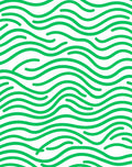 Modern Green Wavy Lines Rug