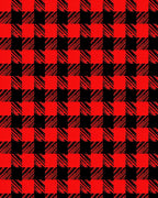 Chunky Red Black Buffalo Plaid Rug