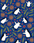 Whimsical Penguin Starburst Foliage Rug
