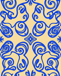 Regal Blue Vine Scroll Rug
