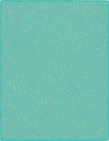 Turquoise Swirling Organic Abstract Rug