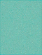 Turquoise Swirling Organic Abstract Rug