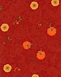 Autumn Swirl Pumpkin Collage Rug