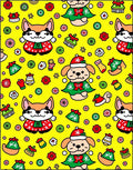 Christmas Dogs Yellow Polka Dot Companions Rug