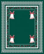 Festive Green Bell Border Rug