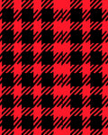 Red Black Houndstooth Checkered Rug