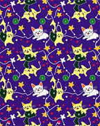 Whimsical Whiskers Feline Celebration Rug