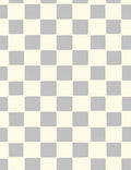 Modern Cream Gray Checkerboard Rug
