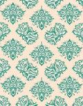 Teal Floral Symmetry Mandala Rug