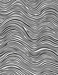 Black White Wavy Stripes Rug