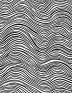 Black White Wavy Stripes Rug