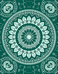 Emerald Green Mandala Art Rug