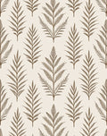 Earthy Brown Fern Leaf Harmony Rug