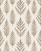 Earthy Brown Fern Leaf Harmony Rug