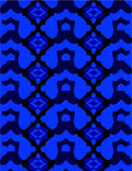 Bold Electric Blue Arch Scallop Rug