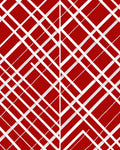 Crimson White Intersecting Stripes Rug