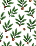 Green Pine Branches With Orange Orbs Rug