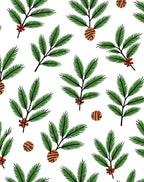 Green Pine Branches With Orange Orbs Rug