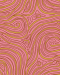 Pink Gold Abstract Swirl Rug