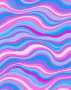 Pastel Swirl Wave Composition Rug