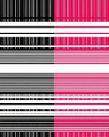 Bold Black Magenta Geometric Stripes Rug