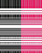 Bold Black Magenta Geometric Stripes Rug