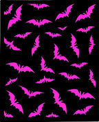 Hot Pink Flying Bats Scatter Rug