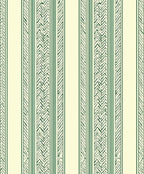 Green Striped Chevron Cream Accent Rug
