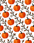 Vibrant Orange Pumpkin Autumn Garland Rug