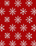 White Snowflake Festive Crimson Rug