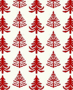 Crimson Evergreen Repeat Arrangement Rug