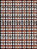 Terracotta Black White Plaid Weave Rug