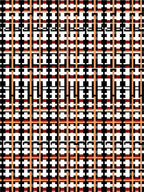 Terracotta Black White Plaid Weave Rug