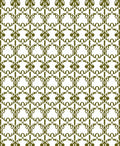 Olive Green Ornate Repeating Trellis Rug