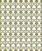Olive Green Ornate Repeating Trellis Rug