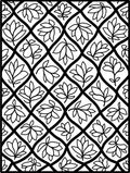 Black White Botanical Lattice Rug